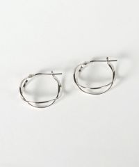 クロスラインピュアチタンポストピアス【ISS】