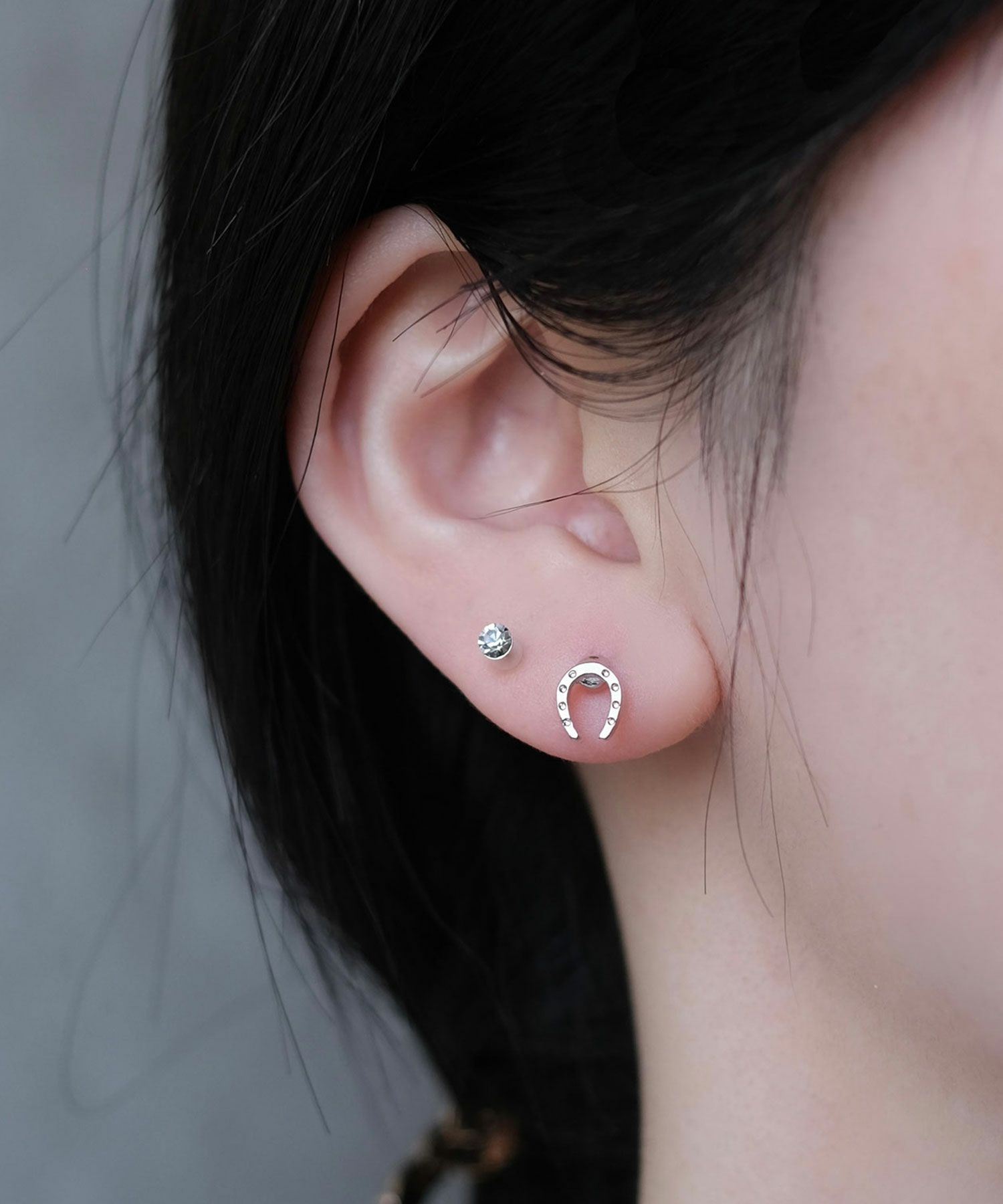 ホースシューセットピュアチタンポストピアス