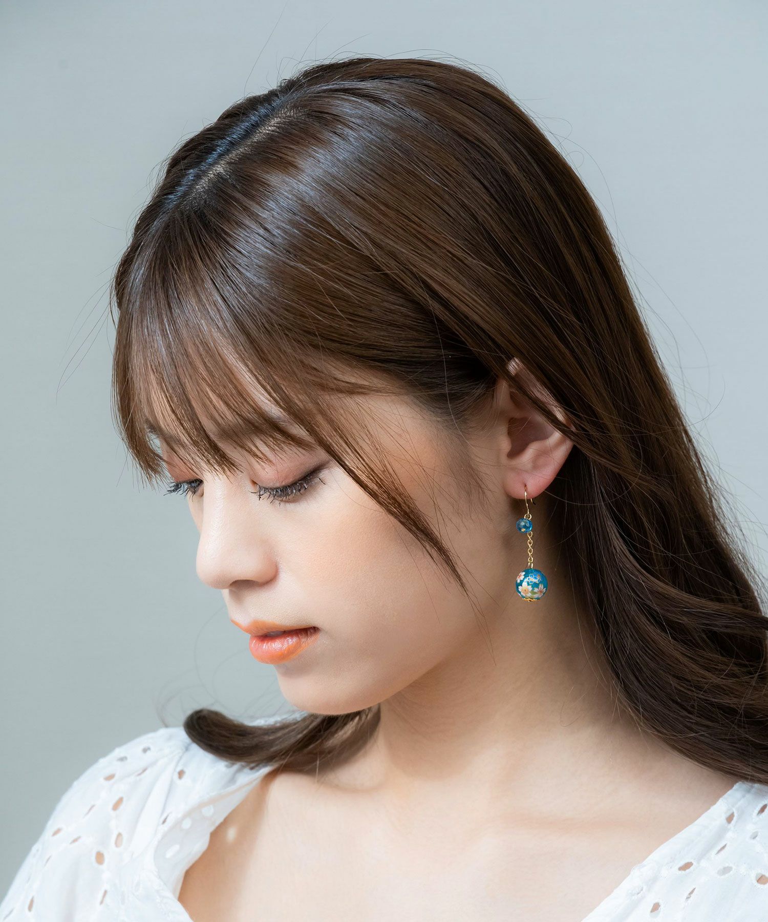 桜とんぼ玉ピアス