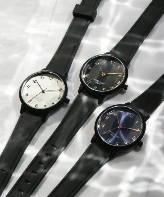 【10気圧防水】 シンプルラバーウォッチ