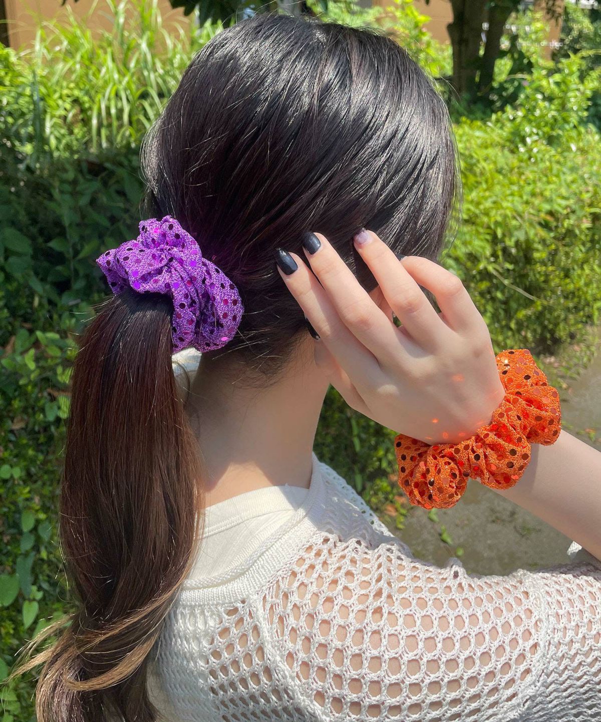 スパンコールカラフルシュシュ