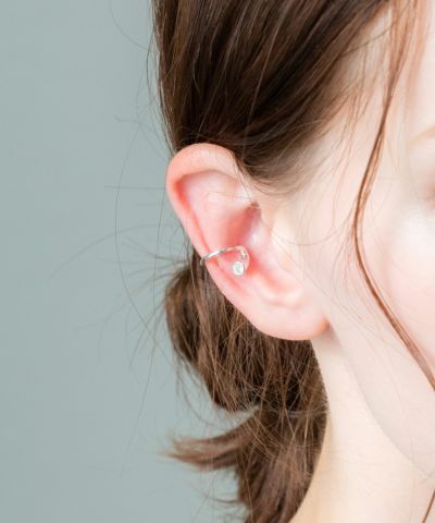 50%off】[SV925]12mm cubic polygon hoop sv925 pierce | 【公式