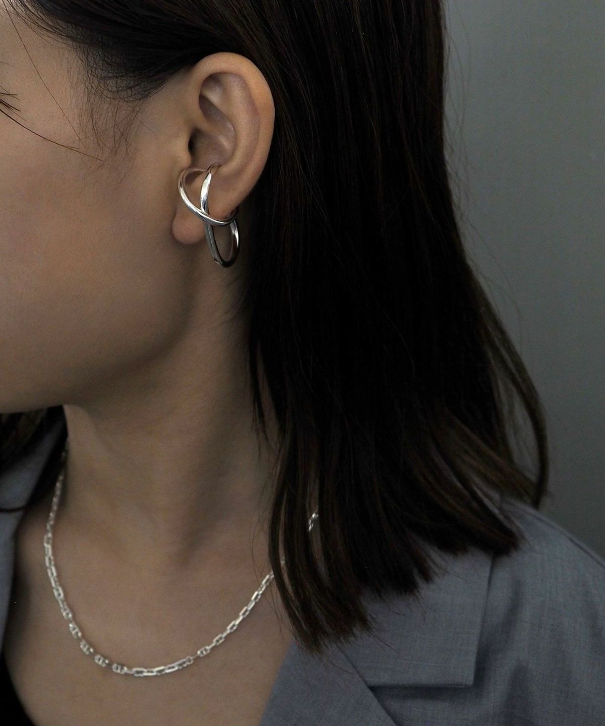 Crossing sv925 ear cuff＆double ring【cucia SILVER】