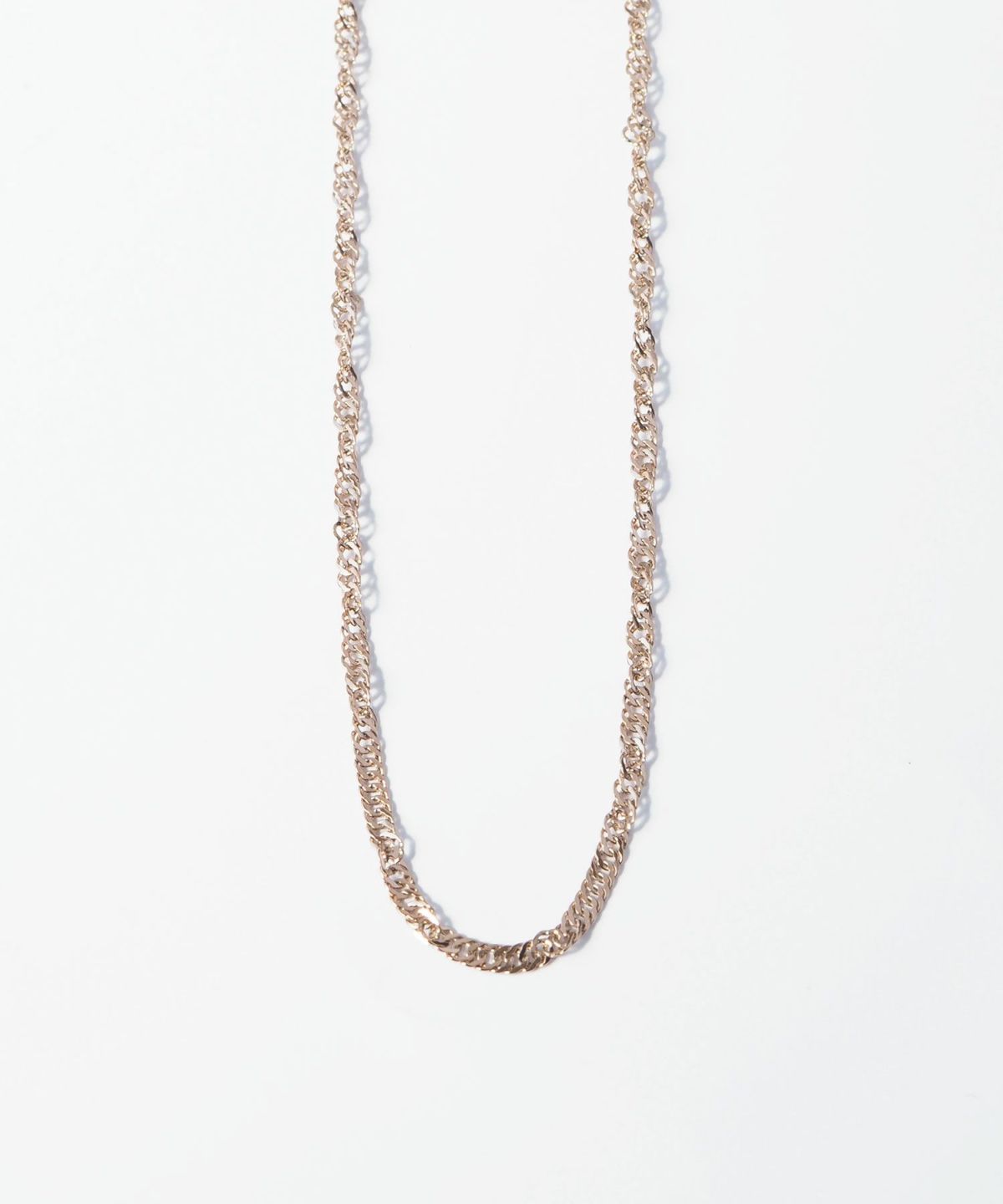 ピンクゴールドステンレスネックレス