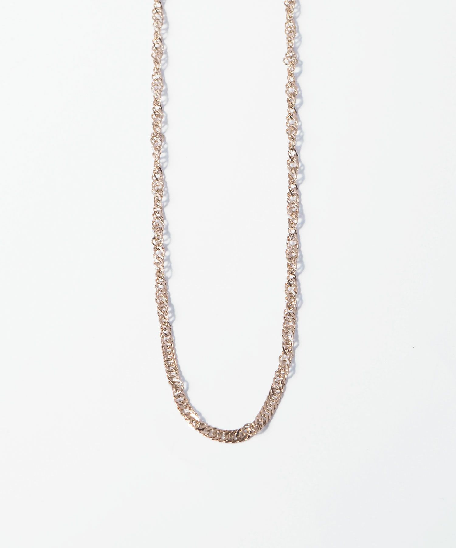 ピンクゴールドステンレスネックレス