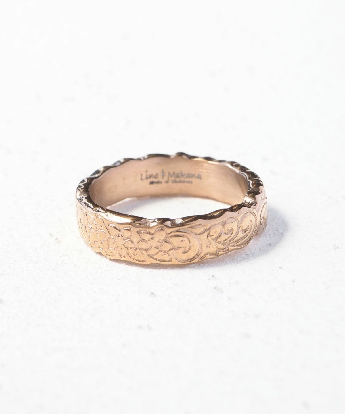 Plumeria&Scroll Ring【Lino*Makana】