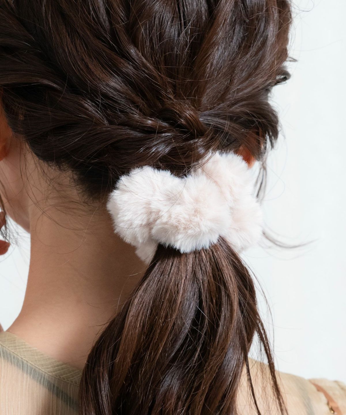 エルメス　シュシュ　ポンポン　アクセサリー エルメス/アクセサリー/ポンポンシュシュ/ピンク×マルチ×ダーク