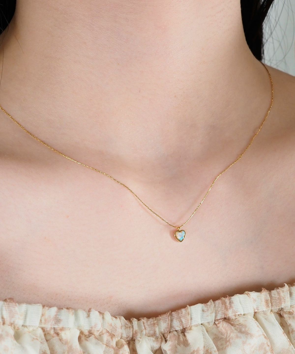 プチハートストーンネックレス【MUK Dreamy stone】