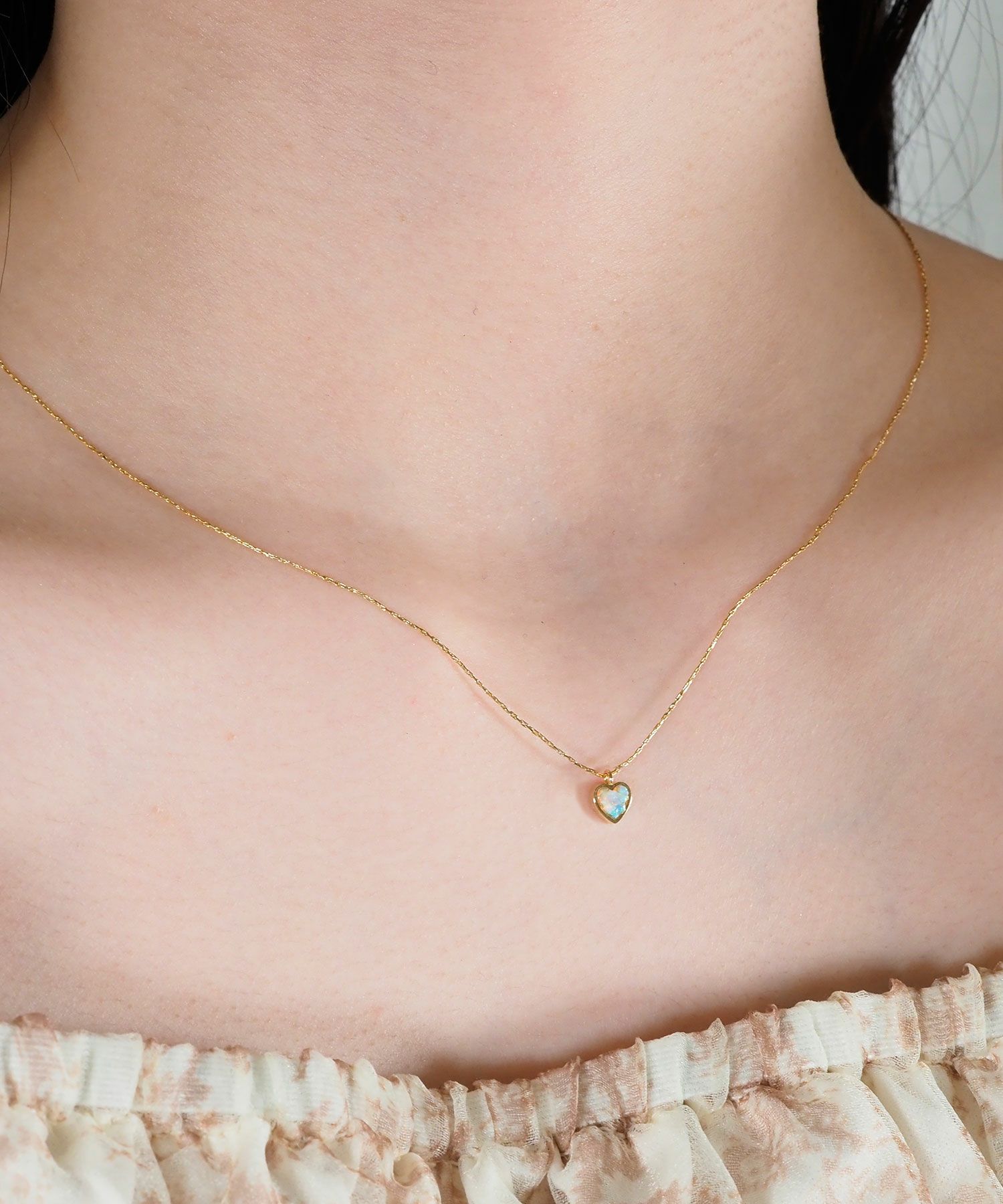 プチハートストーンネックレス【MUK Dreamy stone】
