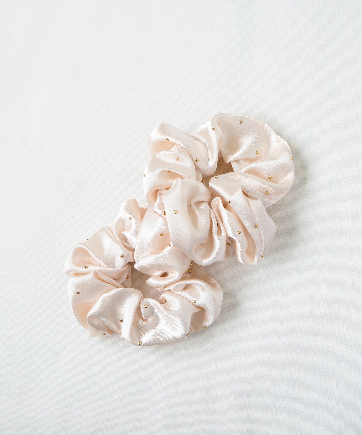 ドットストーンサテンミニシュシュ2Pセット | 【公式】MUK ONLINE SHOP