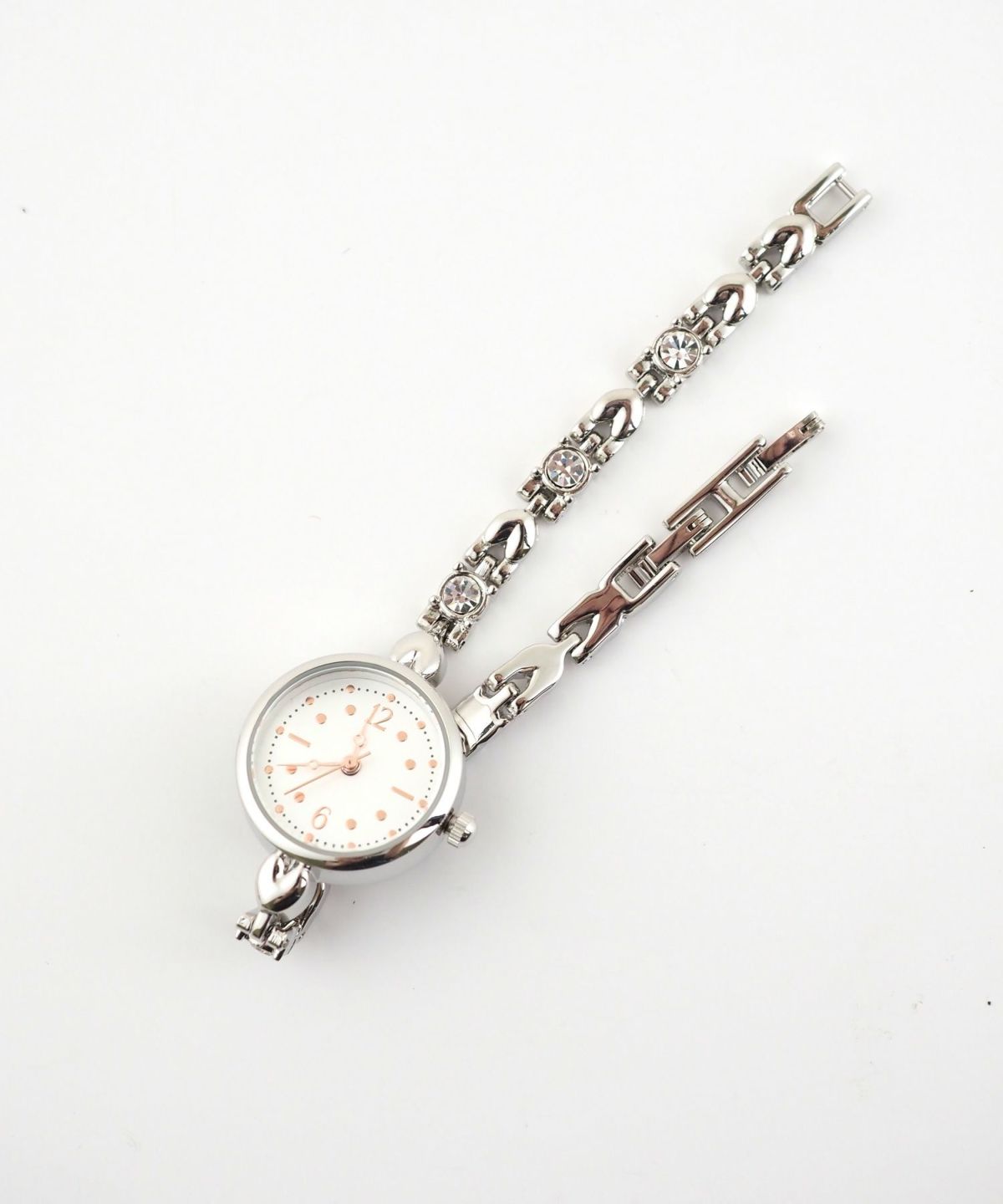 メタルビジューブレスレットウォッチ