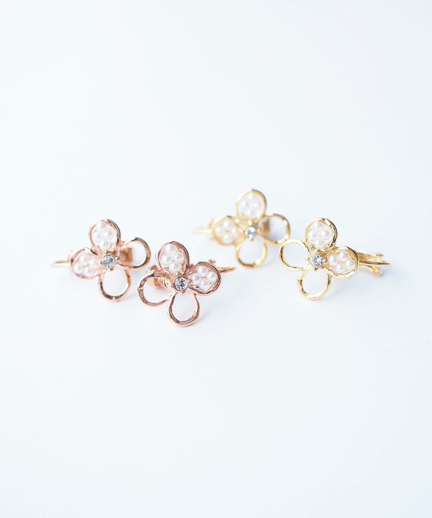 フラワーハーフパールIMFスプリングイヤリング | 【公式】MUK ONLINE