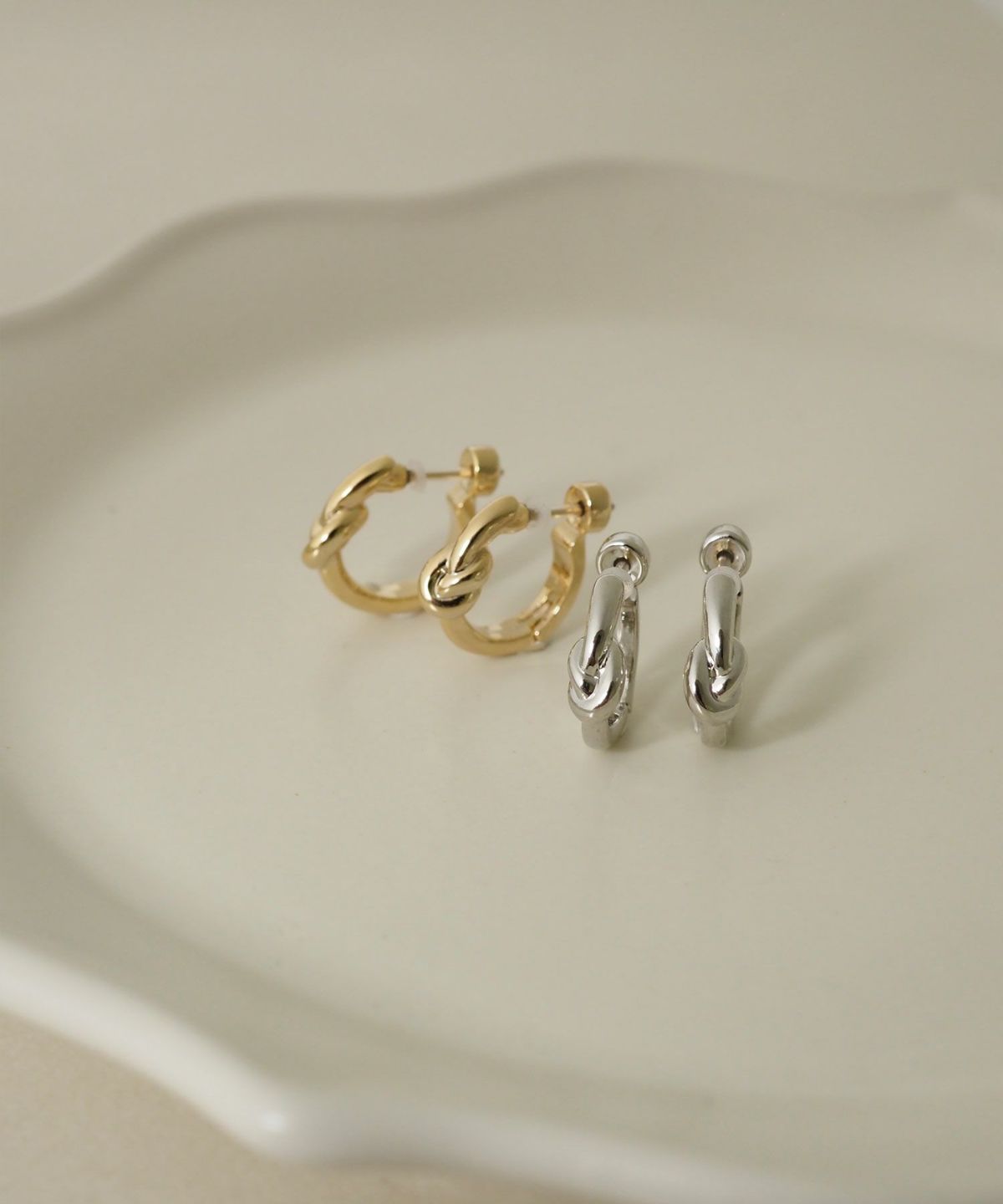 【web限定】ノットデザイン樹脂コーティングスムースピアス