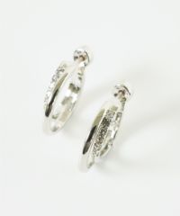 【web限定】ストーンフープ樹脂コーティングスムースピアス/樹脂ノンホールイヤリング