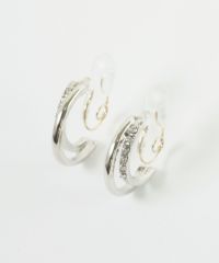 【web限定】ストーンフープ樹脂コーティングスムースピアス/樹脂ノンホールイヤリング
