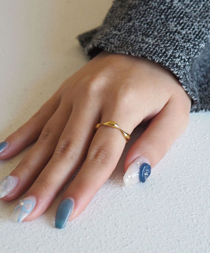 peau jewelry あぽんさん　とろみリング　ゴールド peau jewelry あぽんさん とろみリング ゴールド（ゴールド