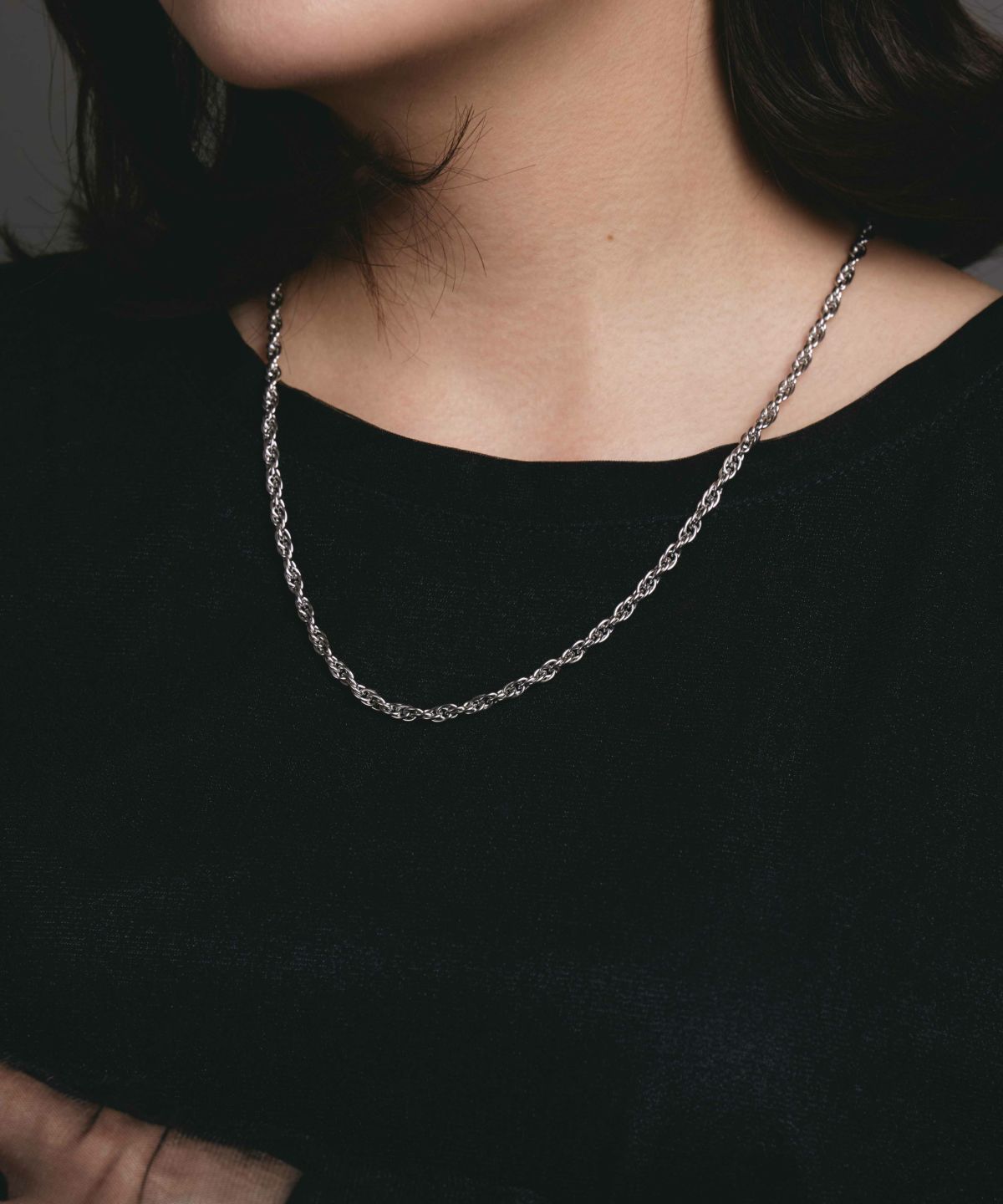 前の出品参考で即決用ツイストチェーンネックレス 316L ツイストチェーンネックレス