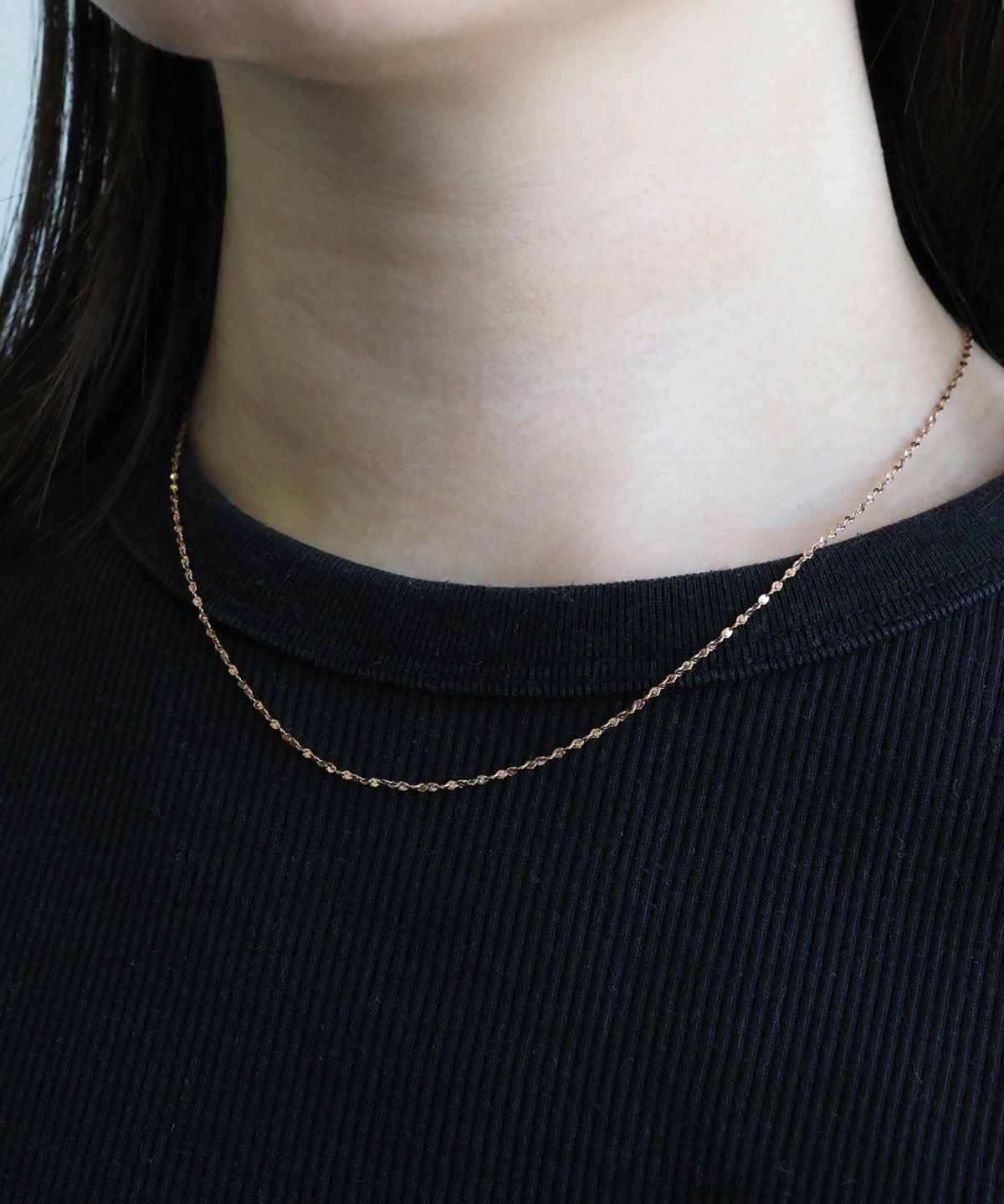 クライスペタルチェーンステンレスネックレス