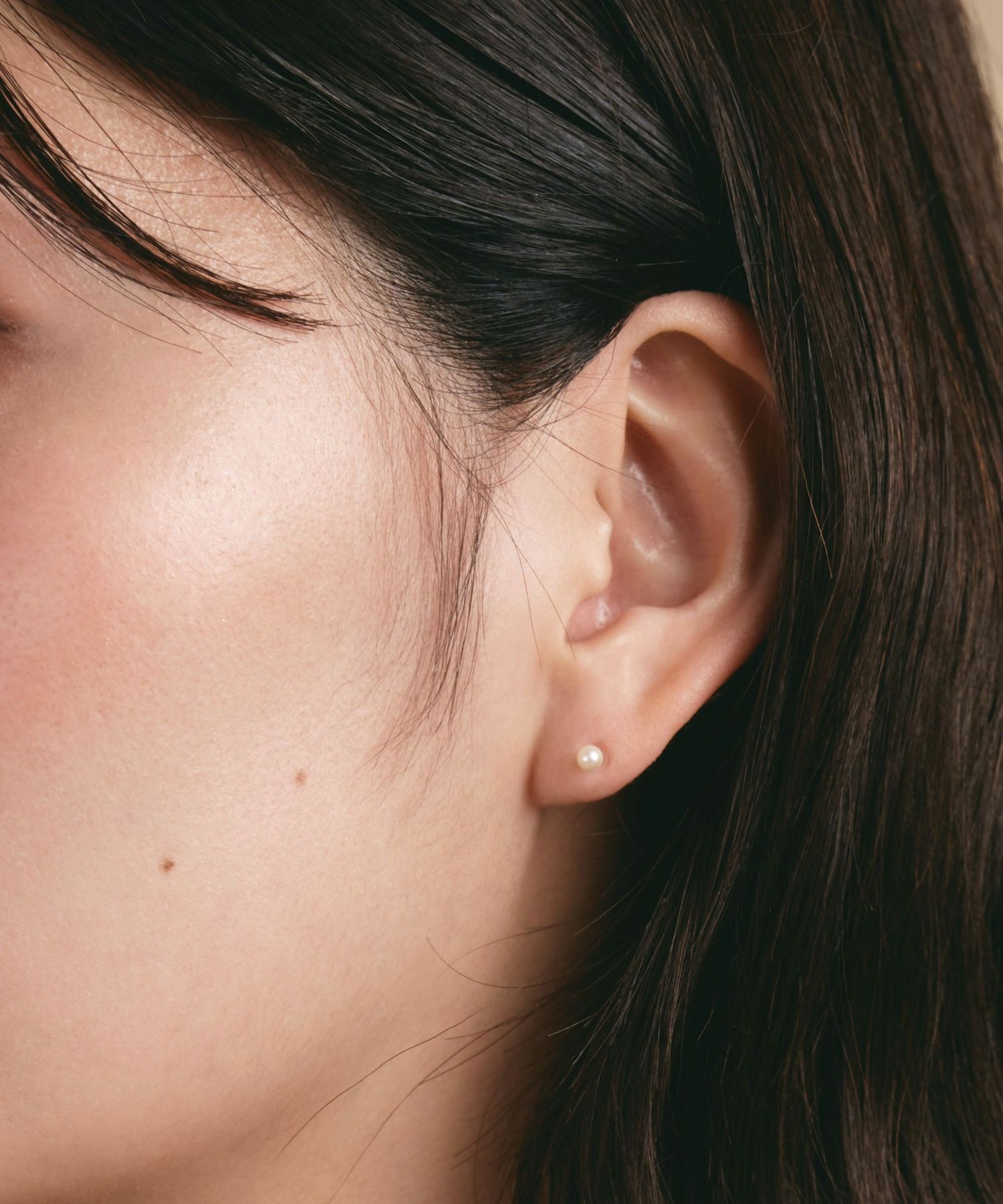 3ミリパールK18ポストピアス