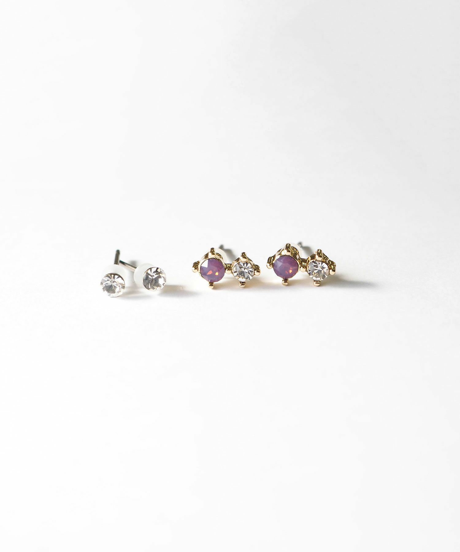 カラーストーンピュアチタンポストピアス