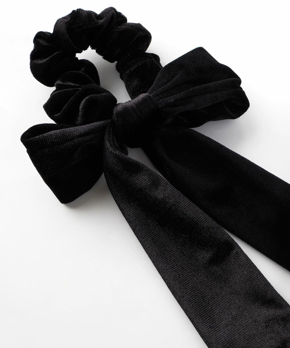 襟マフラー ベロアリボン「黒」　⬛️ 2wayベロアリボンシュシュ | 【公式】MUK ONLINE SHOP｜人気