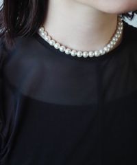 磨き貝パールネックレス(8mm/38cm)【JUNO PREMIUM】