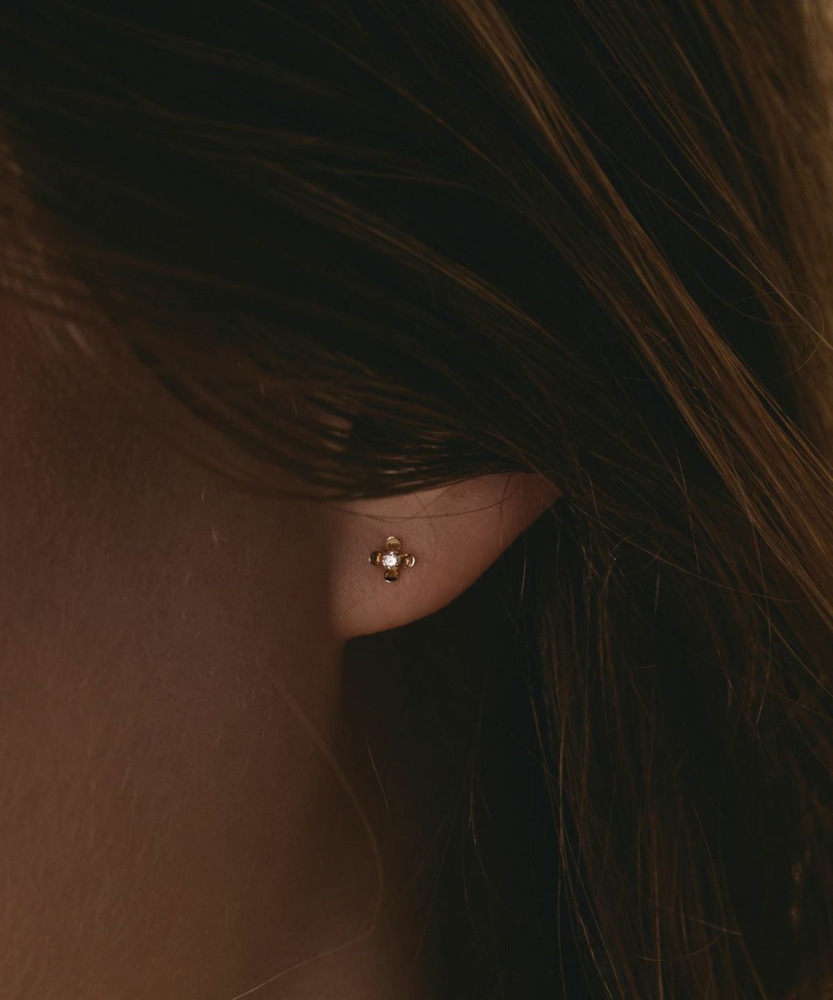 【web限定】[K10]プチフロラダイヤモンドピアス