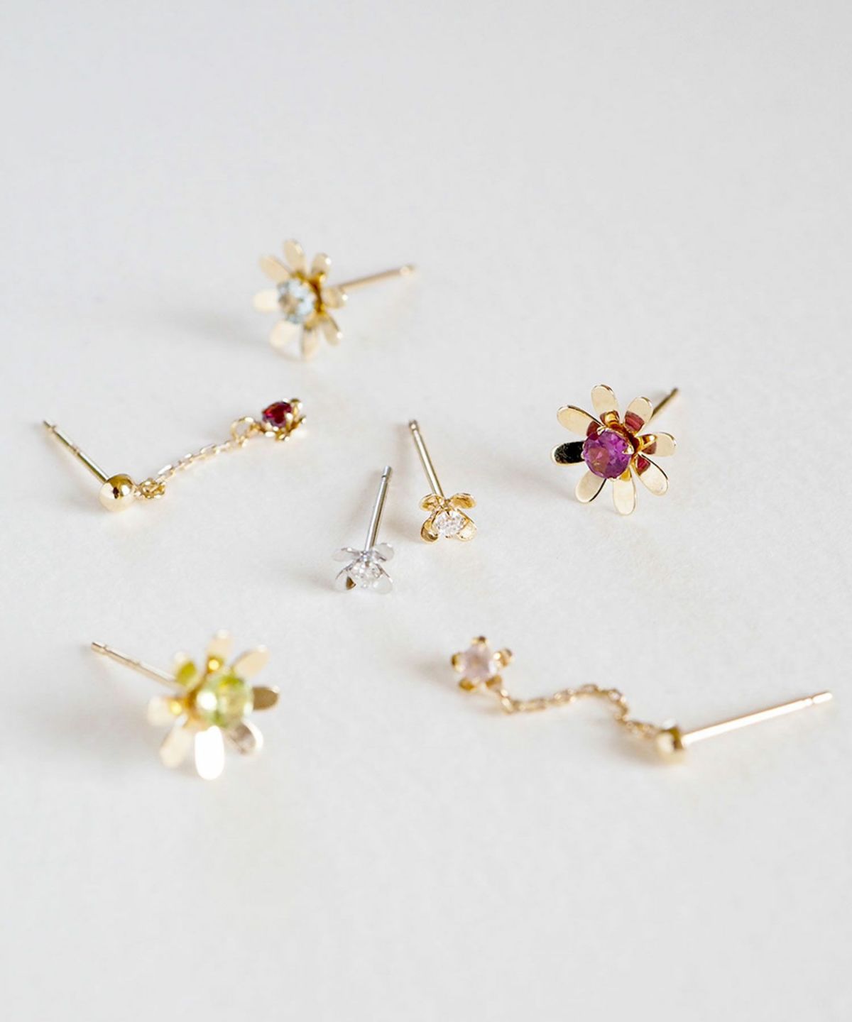 【web限定】[K10]プチフロラダイヤモンドピアス