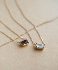 K10レクタングルジェムストーンペンダント【cucia K10 Light Jewelry】