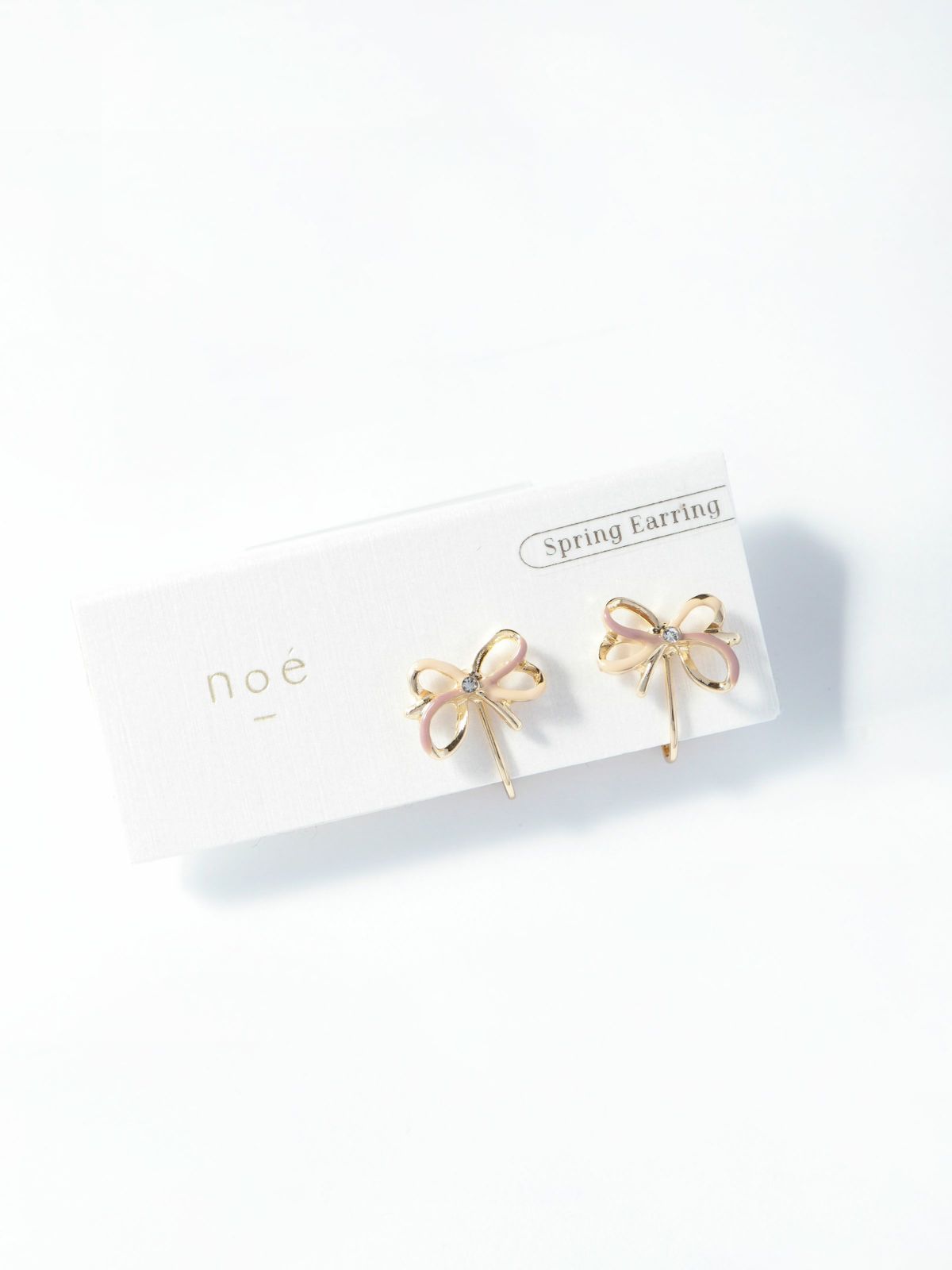 ダブルリボンIMFスプリングイヤリング