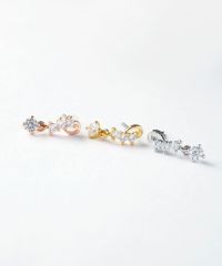 クアトロストーンピュアチタンポストピアス