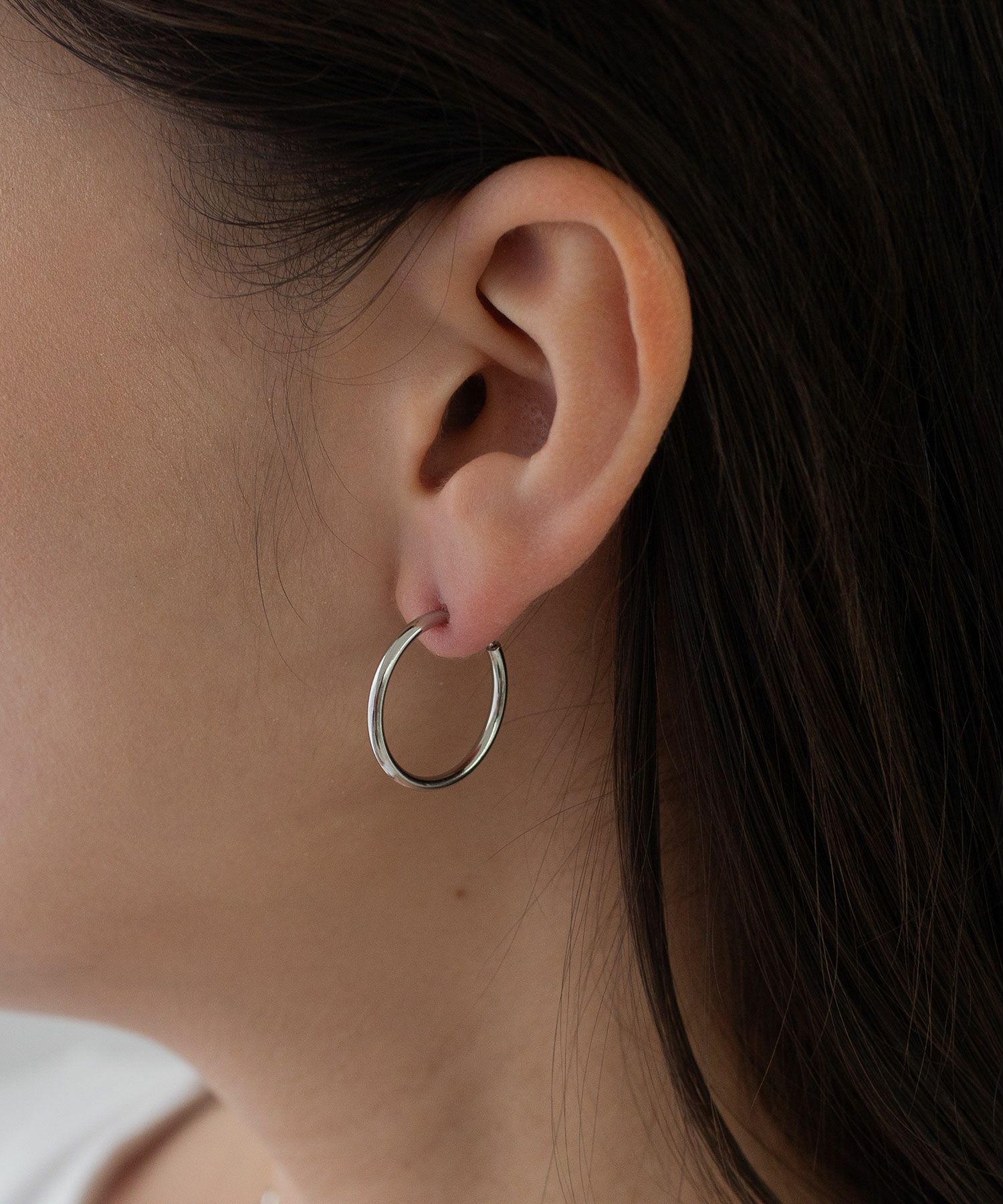 18mmステンレスフープパイプイヤリング