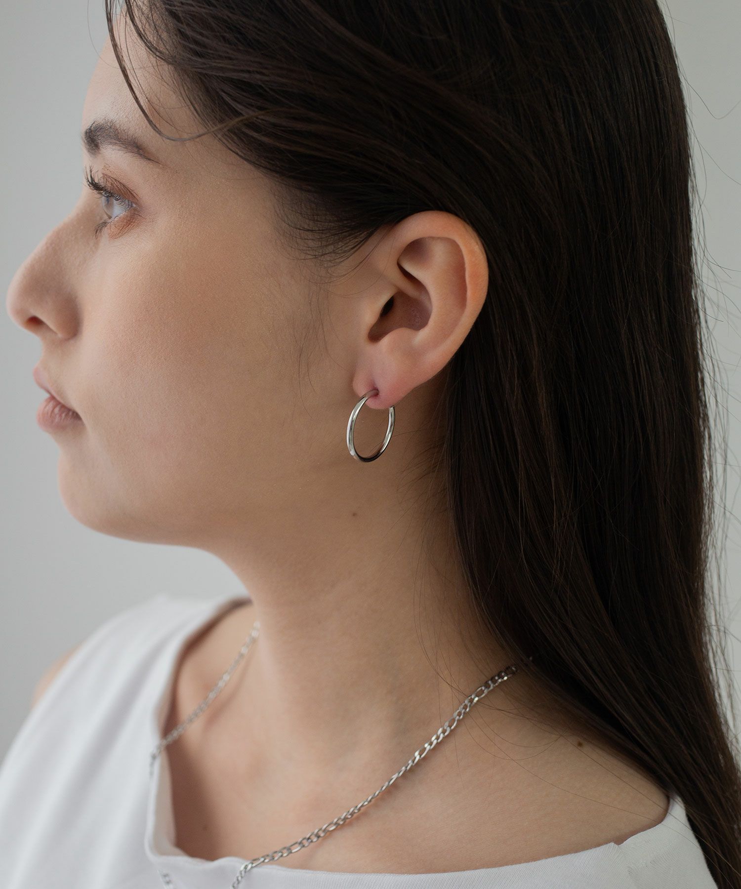 18mmステンレスフープパイプイヤリング