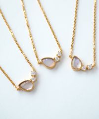 [sv925]ドロップジェムストーンペンダント【cucia】
