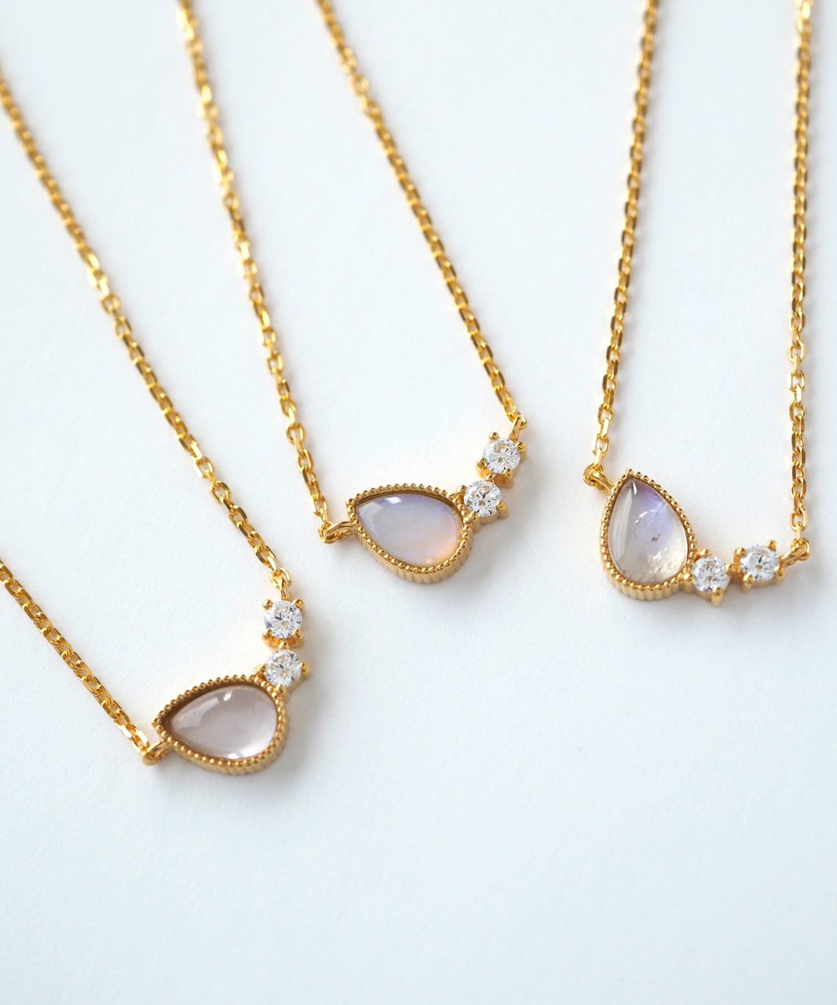 [sv925]ドロップジェムストーンペンダント【cucia】