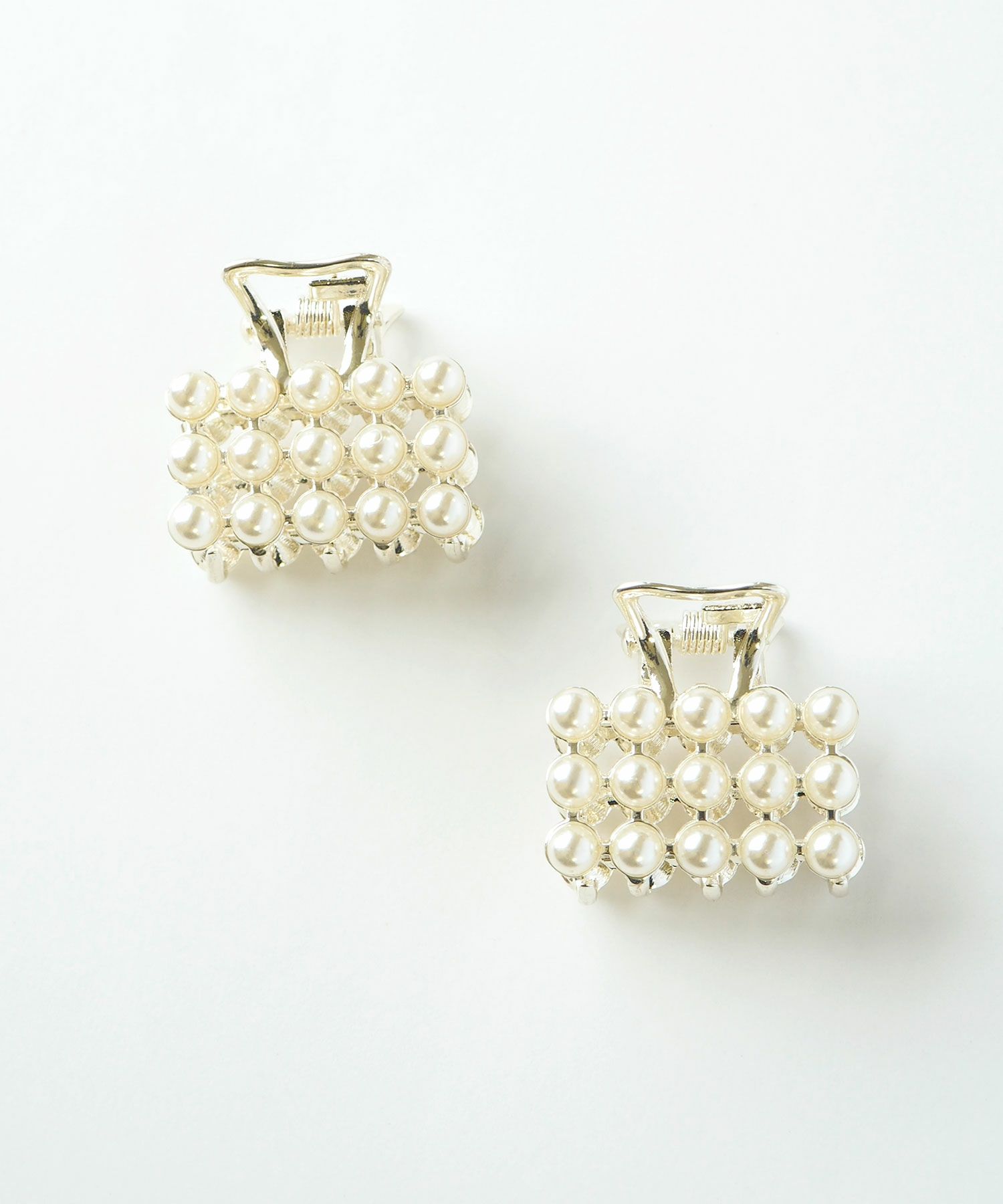 メタルパールミニバンスクリップスクエア2Pセット