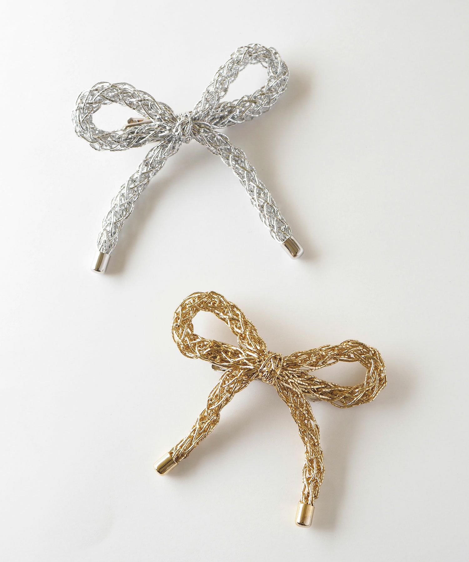 メタルチェーンリボンクリップ