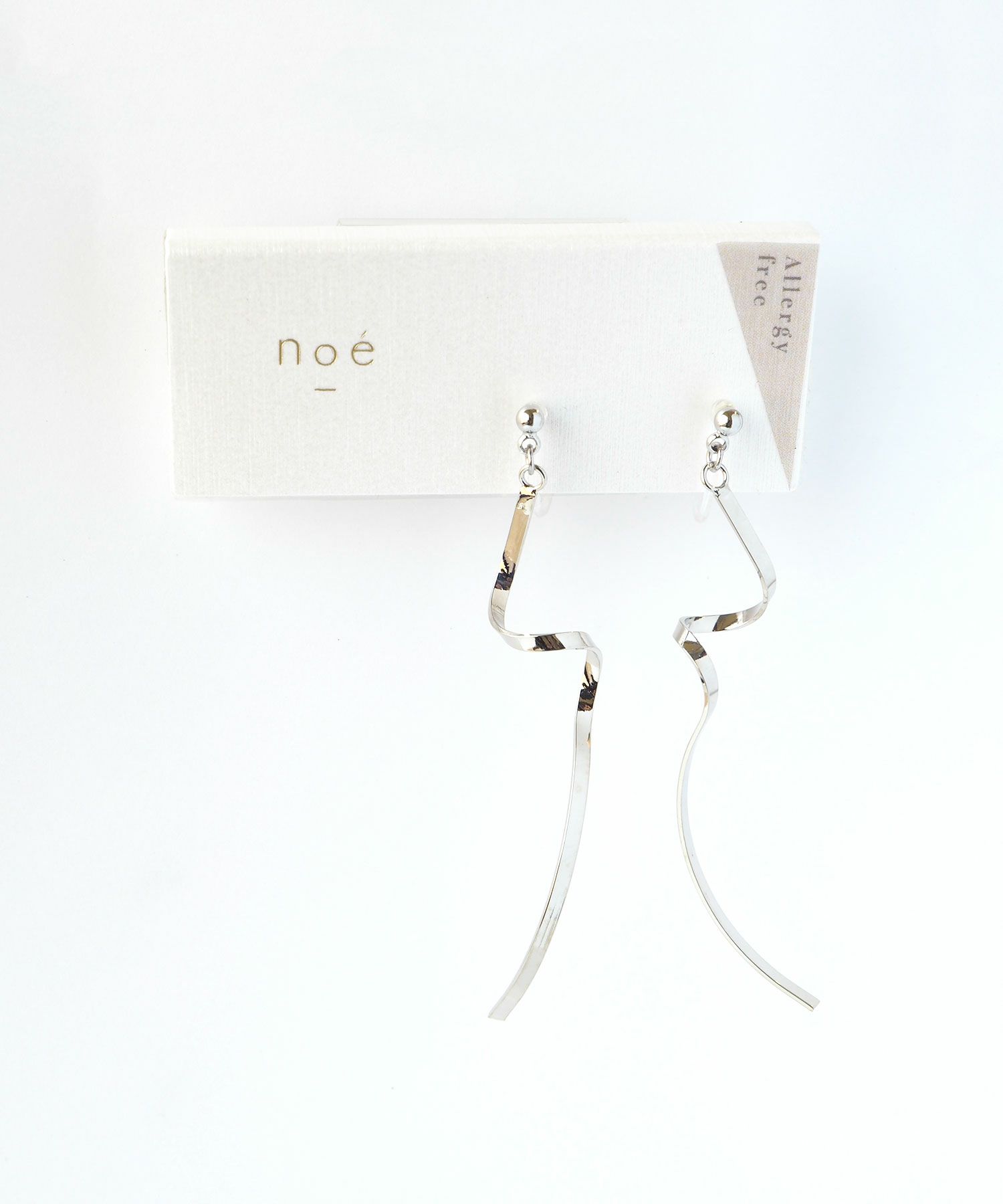 ツイストフォールスプリングクリアイヤリング