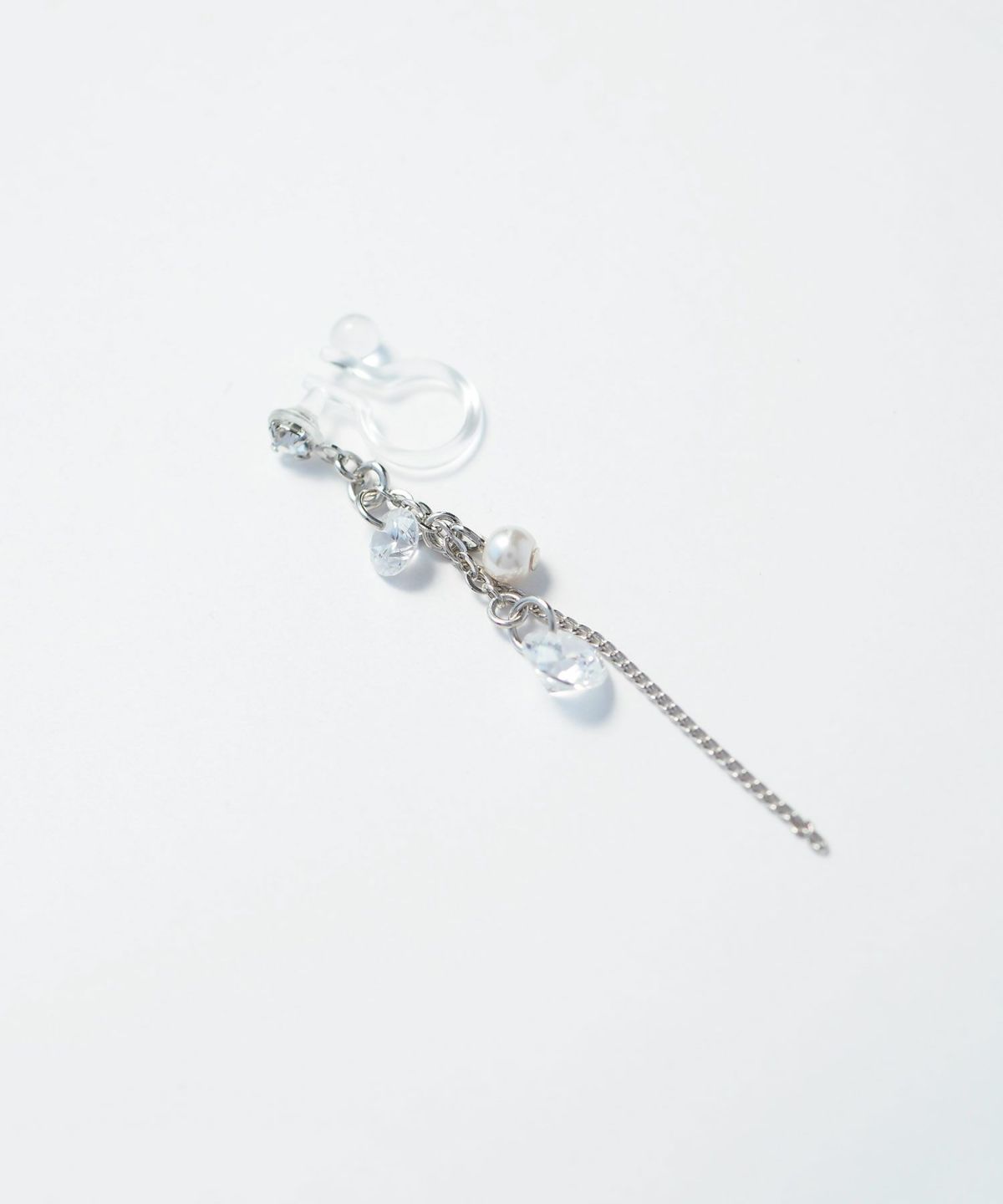 ルースチェーン樹脂ノンホールイヤリング