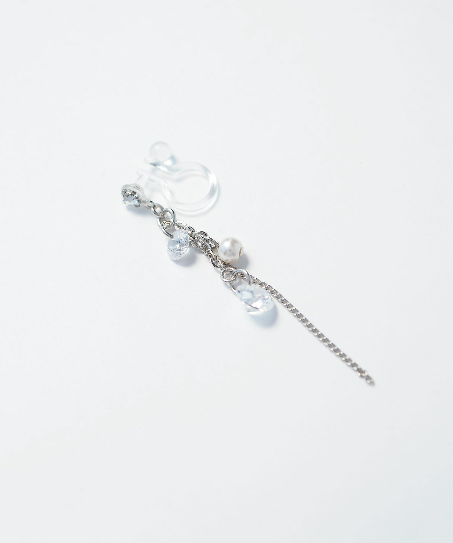 ルースチェーン樹脂ノンホールイヤリング