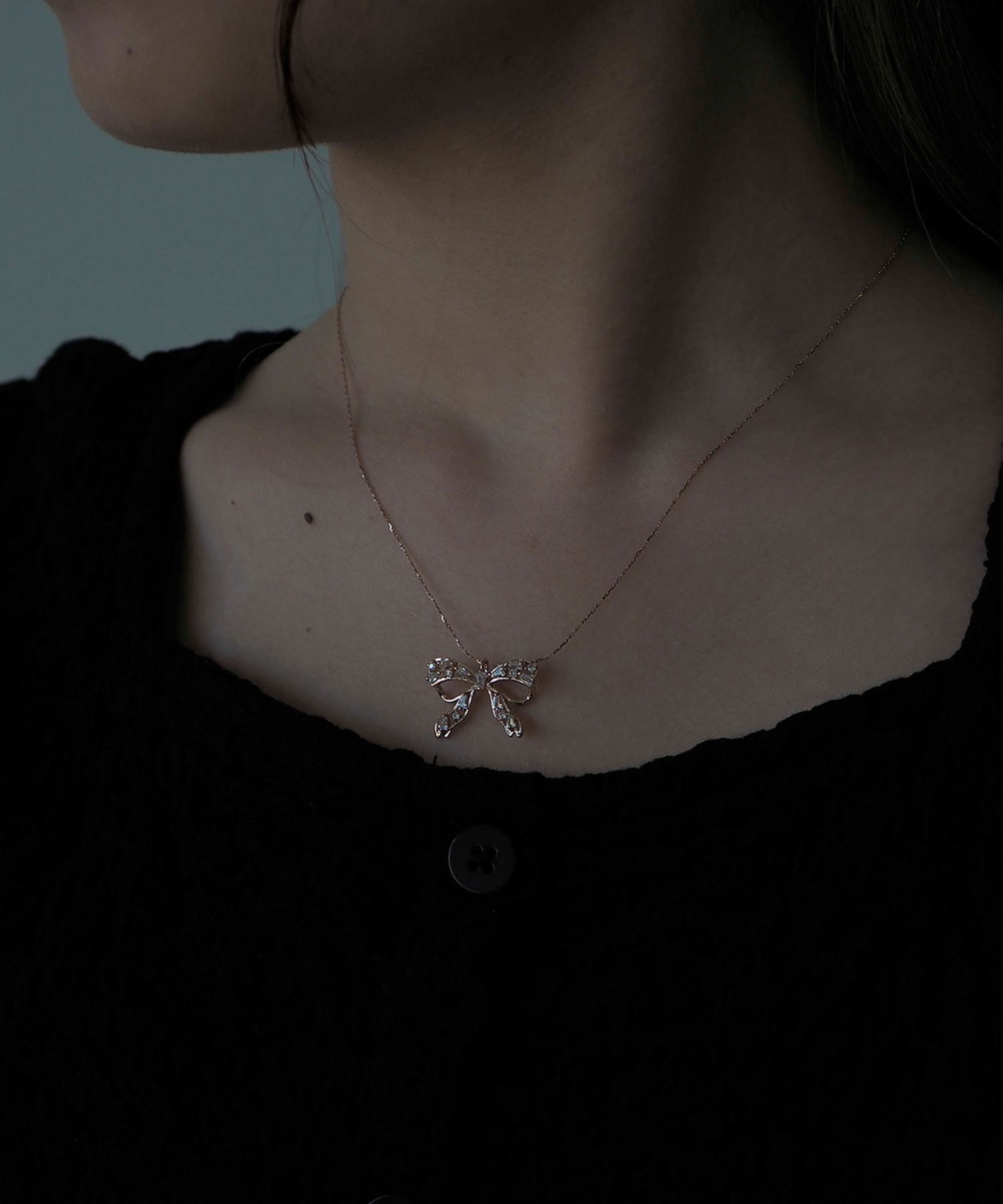 ジルコニアリボンネックレス【Dahlia】 | 【公式】MUK ONLINE SHOP