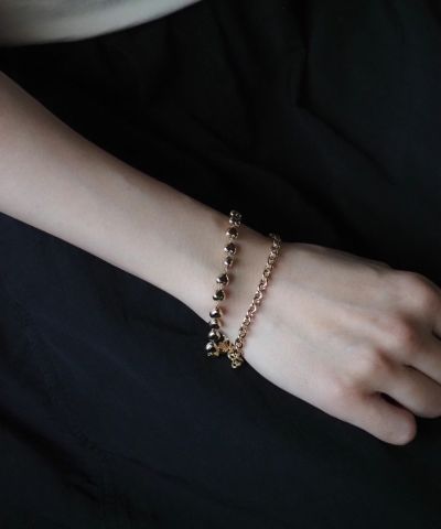 LKジュエリー バタフライミニブレスレット 18K イエローゴールド