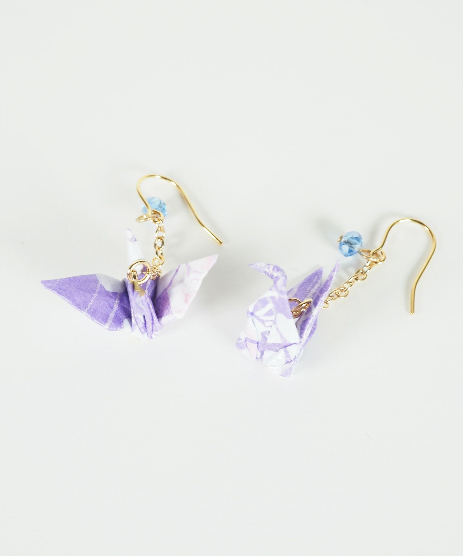 折り鶴ピアス