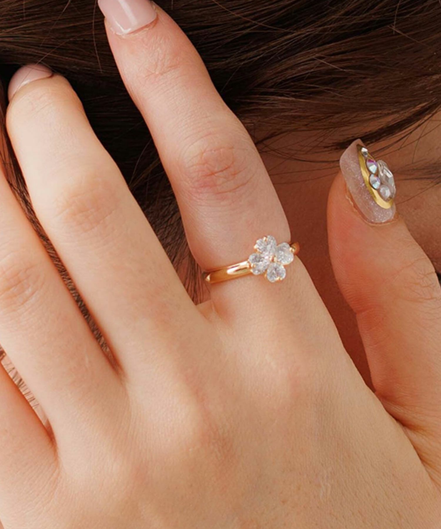 ジルコニアクローバーリング【Dahlia】 | 【公式】MUK ONLINE SHOP