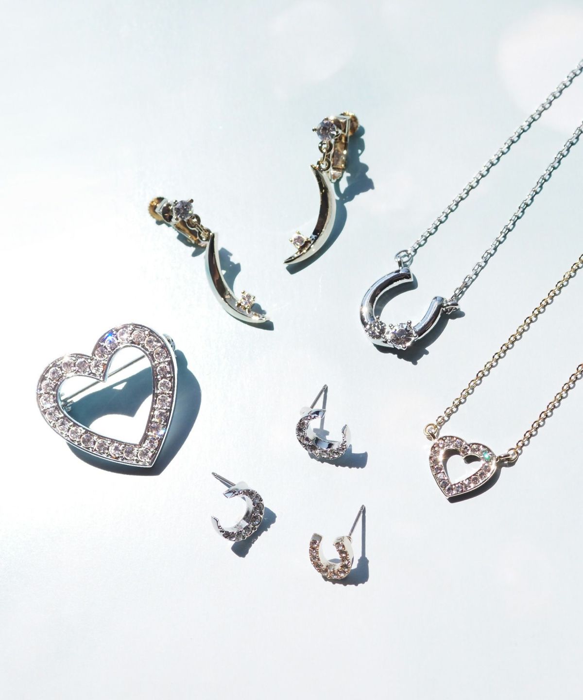 ハートパヴェネックレス【JUNO PREMIUM】