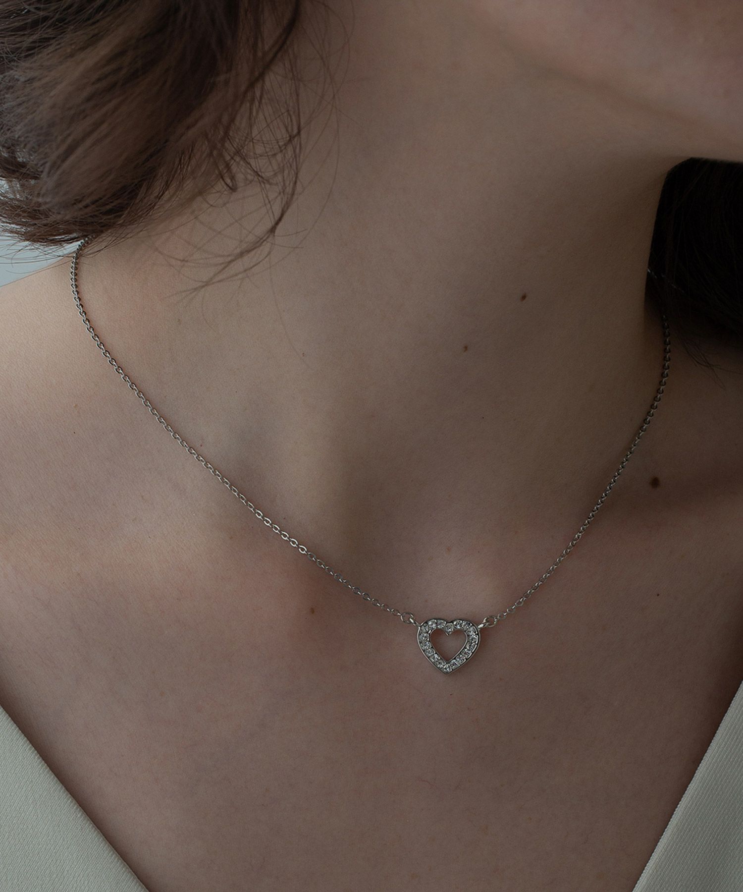 ハートパヴェネックレス【JUNO PREMIUM】