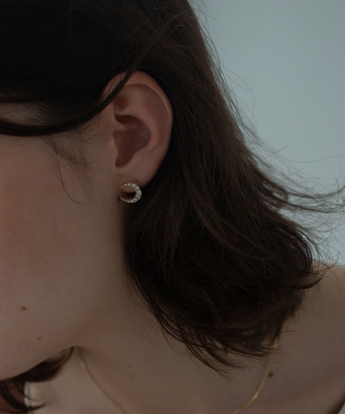 ムーンパヴェチタンポストピアス【JUNO PREMIUM】