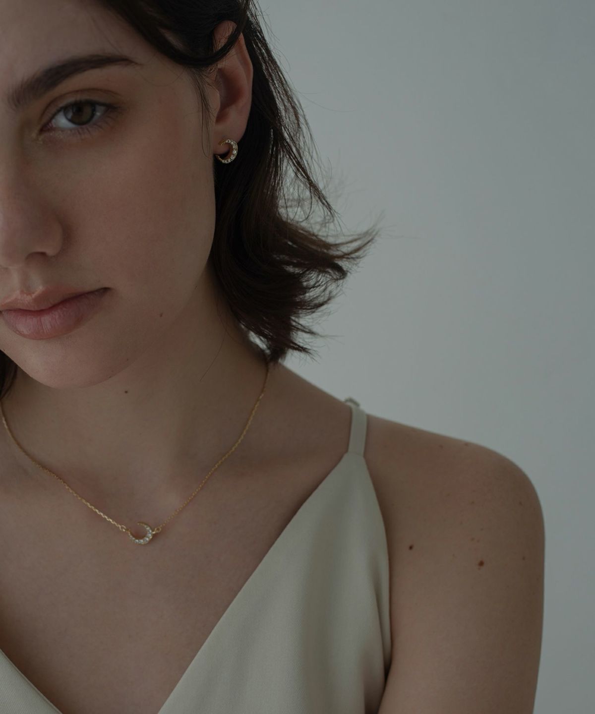 ムーンパヴェチタンポストピアス【JUNO PREMIUM】