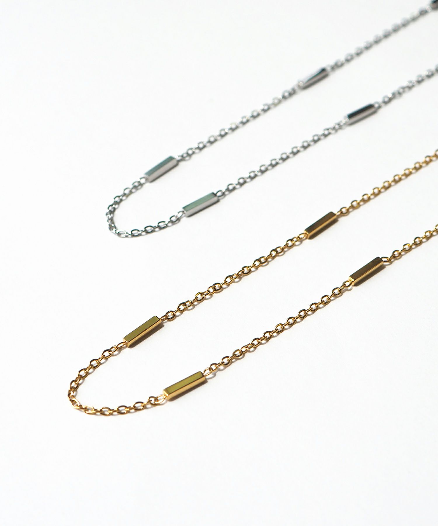 レクタングルバーサージカルステンレスネックレス | 【公式】MUK