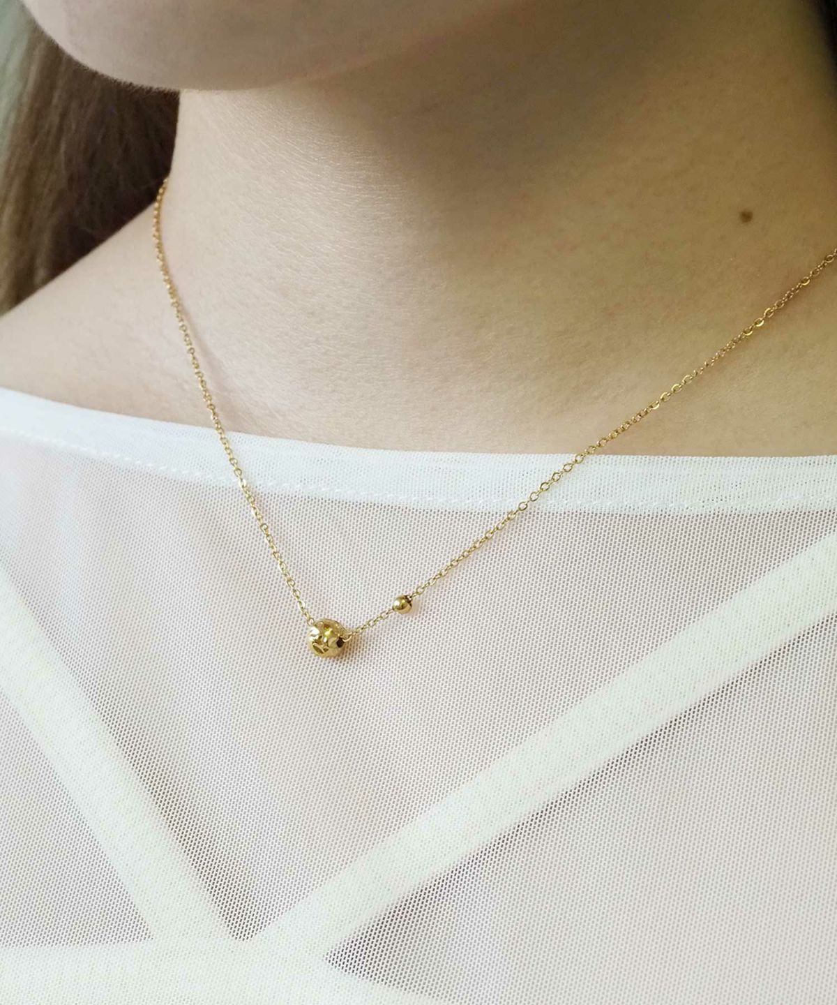 メタルボールサージカルステンレスネックレス